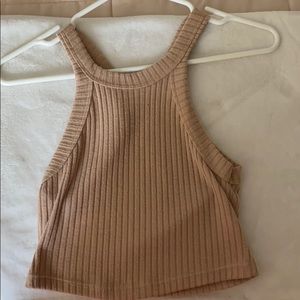 Slightly halter nude crop top